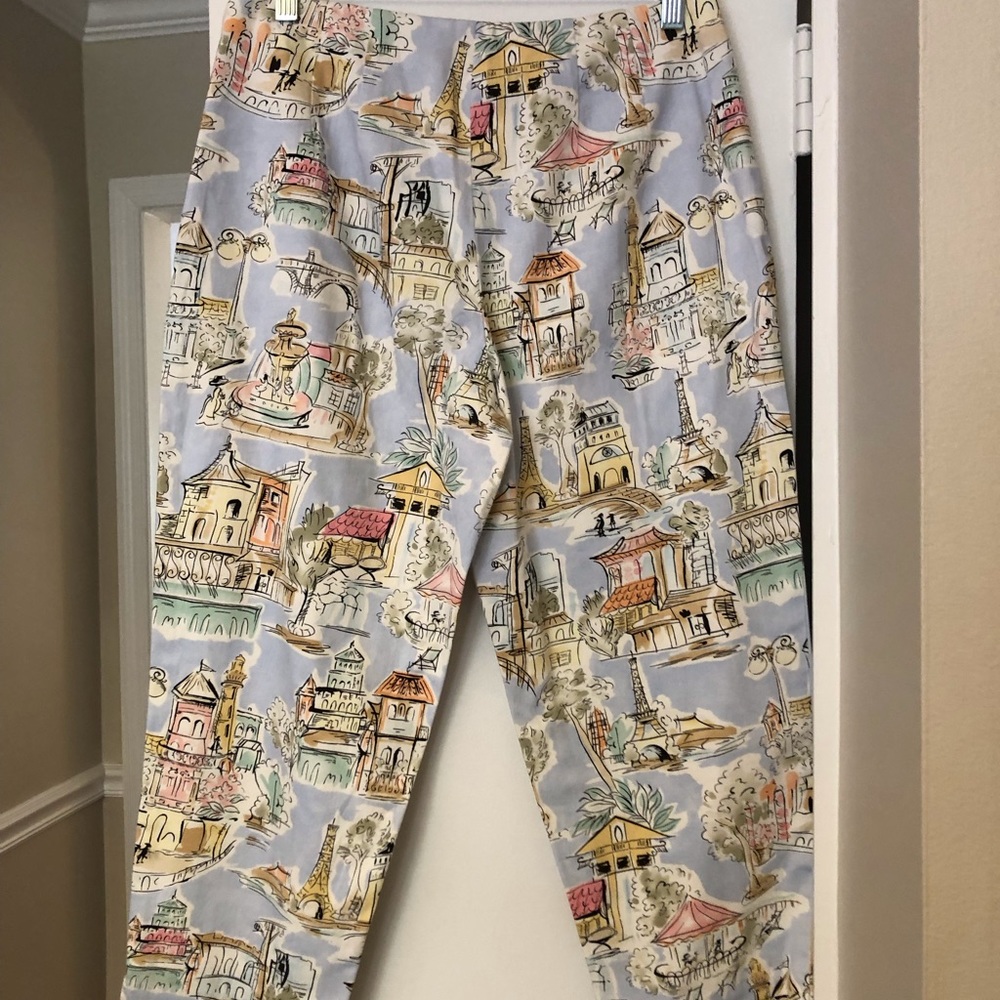 Talbots Paris City Scene Cropped Pants Women’s Size 10P